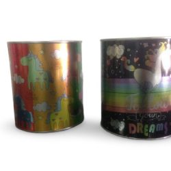 Ref.01. Hucha Unicornios Metalizada.